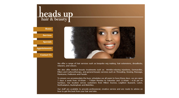 Heads Up Beauty - Home Page
